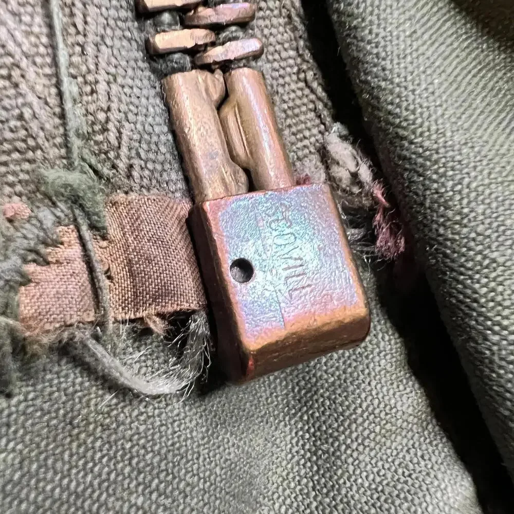 80s m65 Vintage Military Jacket Mens Medium Green Army Field Zip Lined‎ Pockets